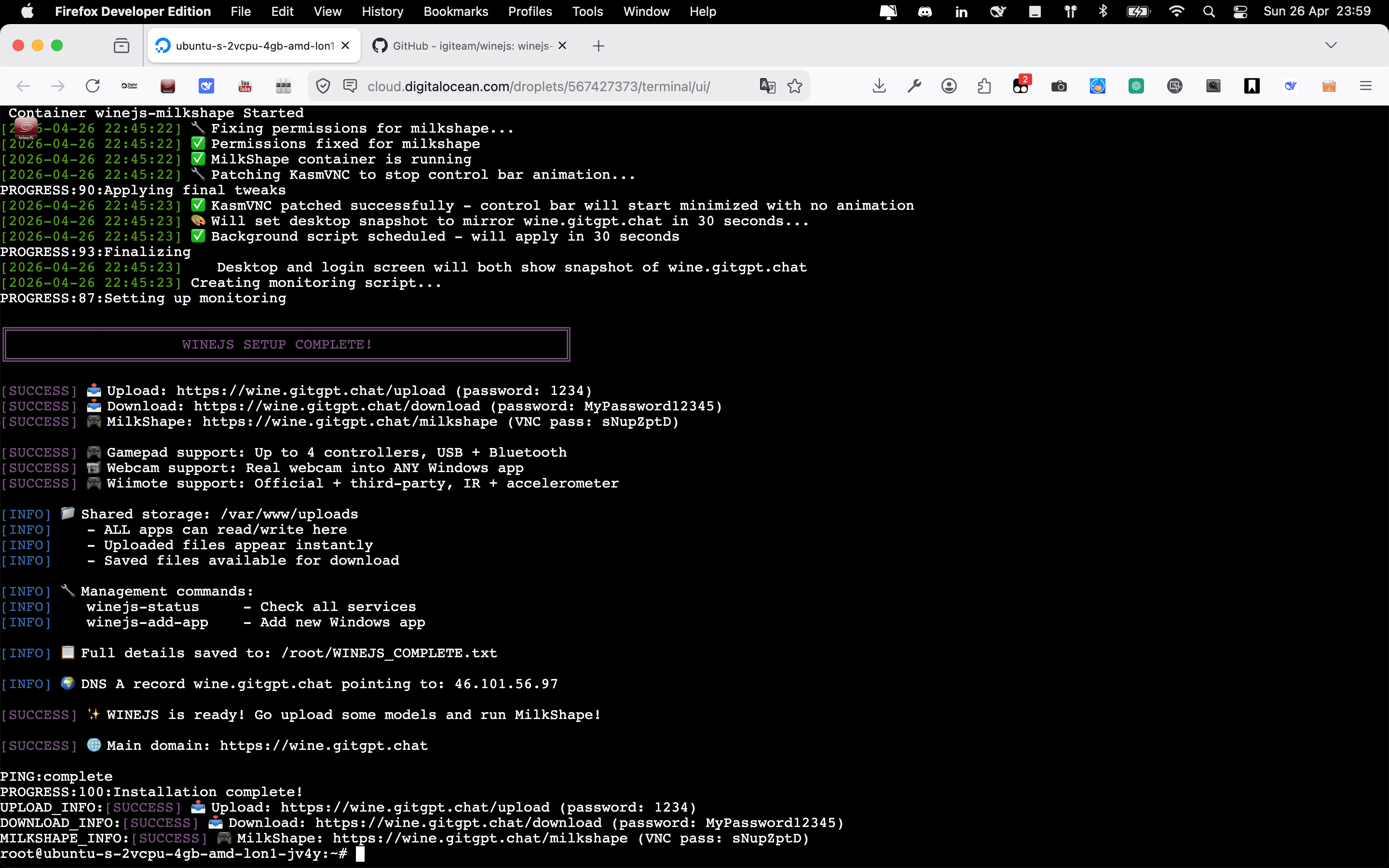 terminal installation
