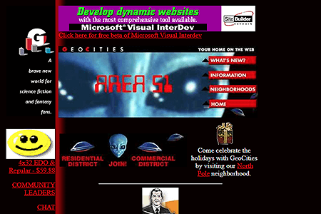 GeoCities Area51 Neighborhood