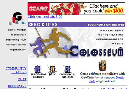 GeoCities Colosseum Neighborhood