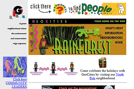 GeoCities RainForest Neighborhood