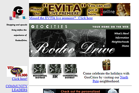 GeoCities RodeoDrive Neighborhood