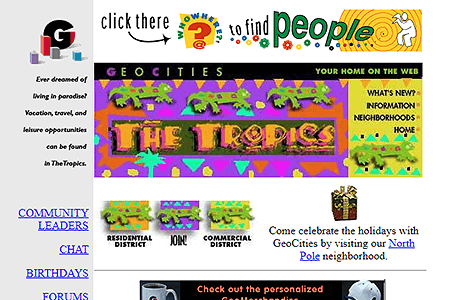 GeoCities TheTropics Neighborhood