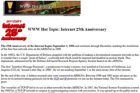 Internet 25th Anniversary