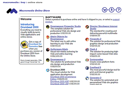 Macromedia Online Store