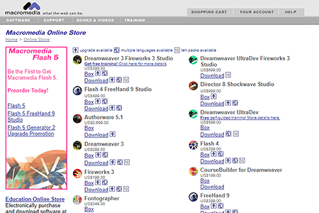 Macromedia Online Store