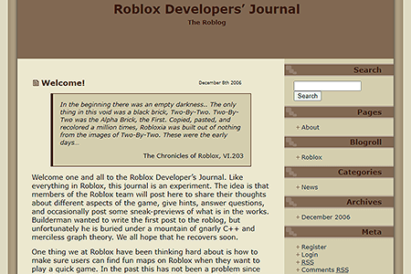 Roblox Developers’ Journal