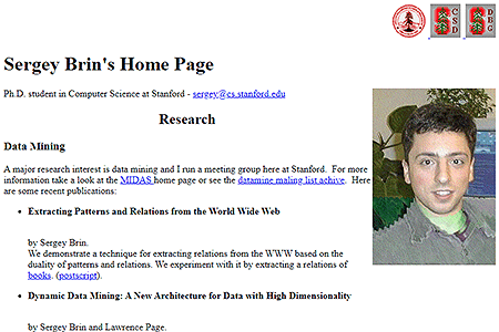 Sergey Brin Homepage