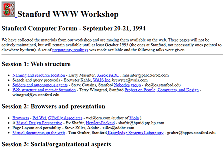 Stanford WWW Workshop