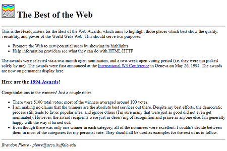 The Best of the Web ’94