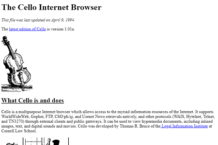 The Cello Internet Browser