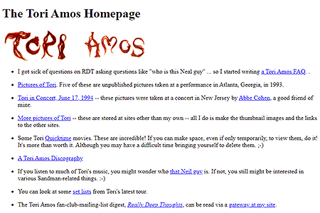 The Tori Amos Homepage