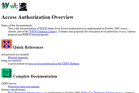 W3C Access Authorization