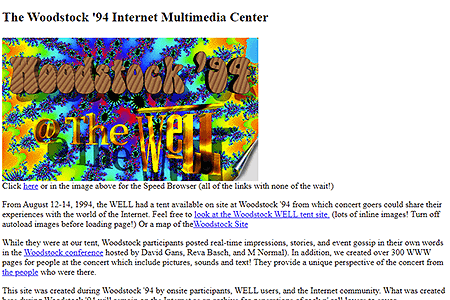 Woodstock ’94 Internet Multimedia Center