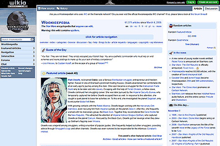 Wookieepedia, the Star Wars Wiki