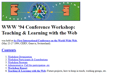 WWW ’94 Conference Workshop