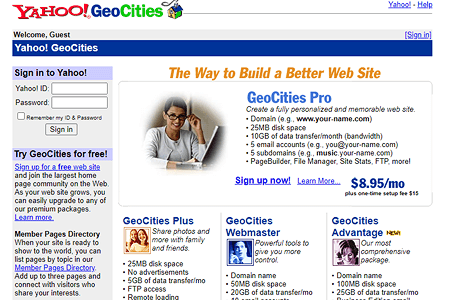 Yahoo! GeoCities